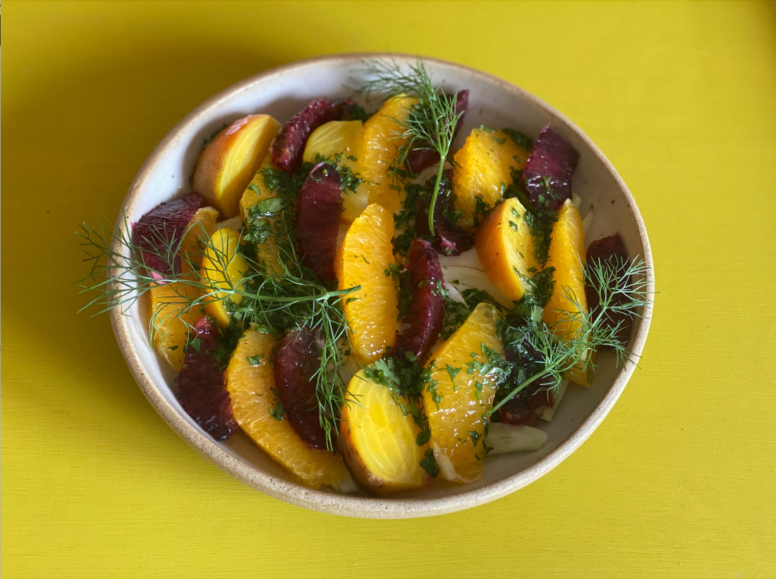 Citrus, Beet and Fennel Salad with 11:11 Dressing